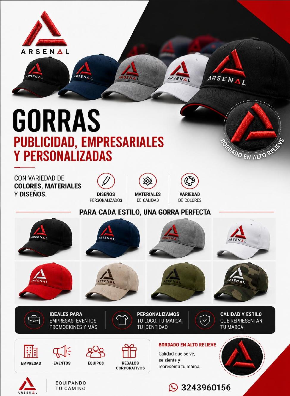 Gorras corporativas Arsenal
